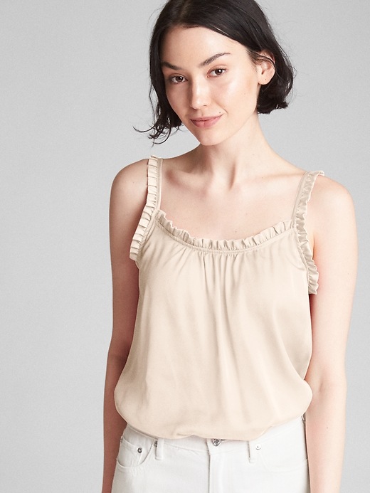 View large product image 1 of 1. Ruffle Trim Cami