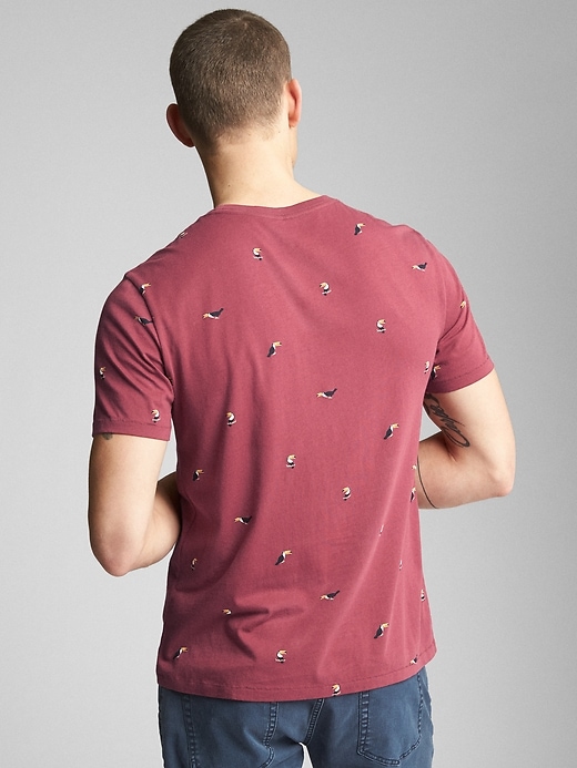 Image number 2 showing, Short Sleeve Print Pocket Crewneck T-Shirt
