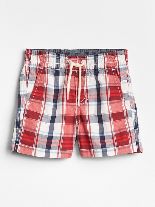 Image number 1 showing, Plaid Pull-On Shorts