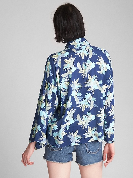 Image number 2 showing, Open-Front Print Swing Jacket