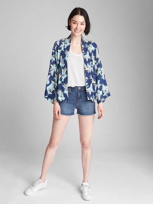 Image number 3 showing, Open-Front Print Swing Jacket