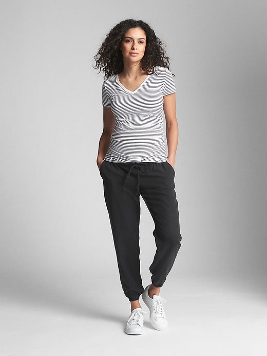 Maternity Drawstring Joggers in TENCEL™ Gap