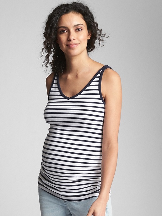 View large product image 1 of 1. Maternity Modern V-Neck Tank Top