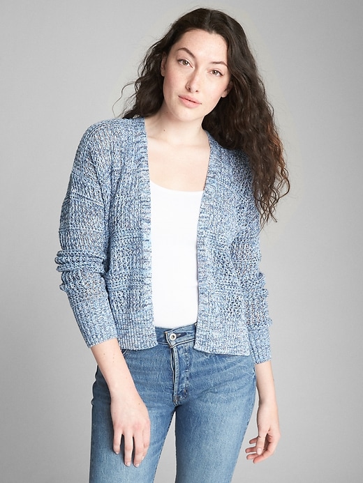 View large product image 1 of 1. Cocoon Open-Front Cardigan Sweater