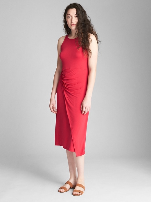 Cinched Waist Tank Midi Dress Gap