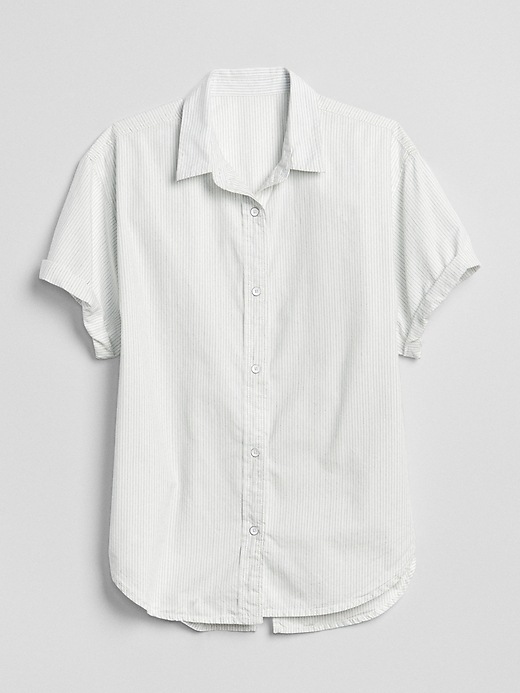 Image number 6 showing, Short Sleeve Split-Back Denim Shirt