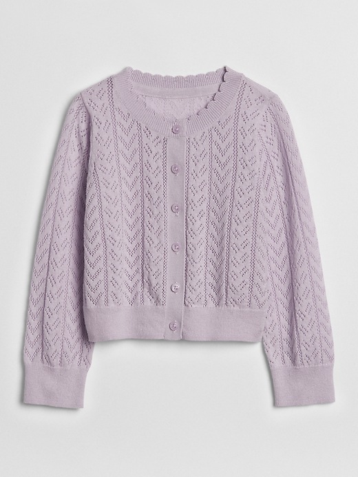 Image number 4 showing, Pointelle Cardigan Sweater