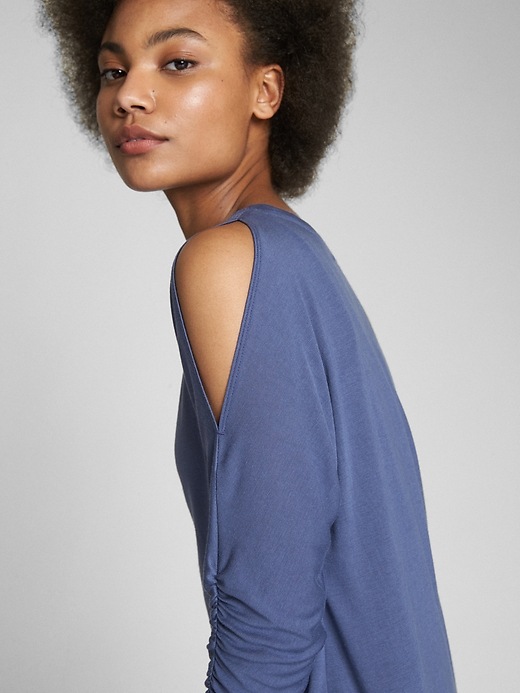 View large product image 1 of 6. GapFit Cold-Shoulder Top