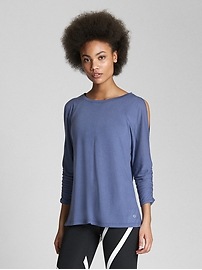 View large product image 4 of 6. GapFit Cold-Shoulder Top