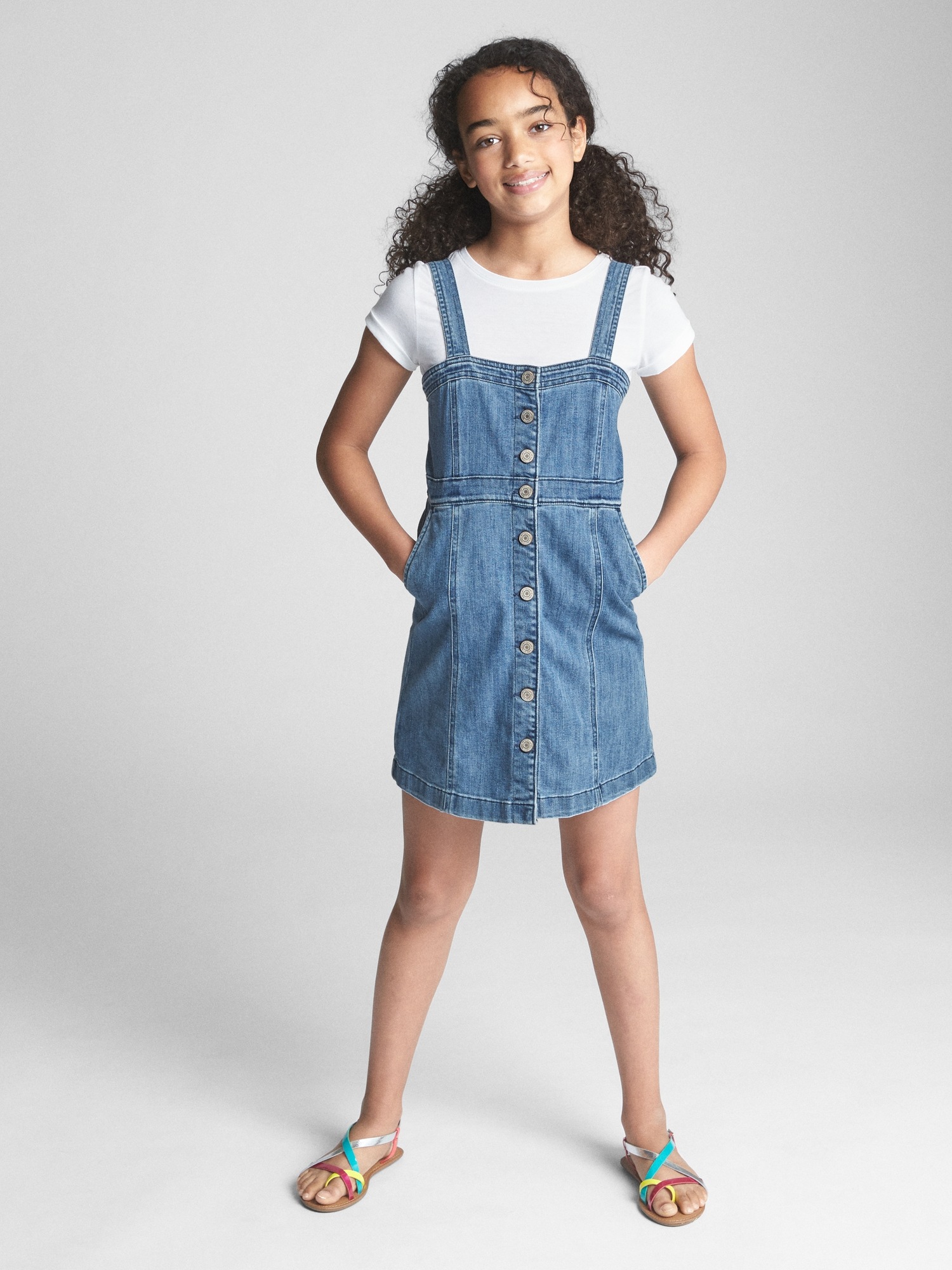 Denim dress gap deals