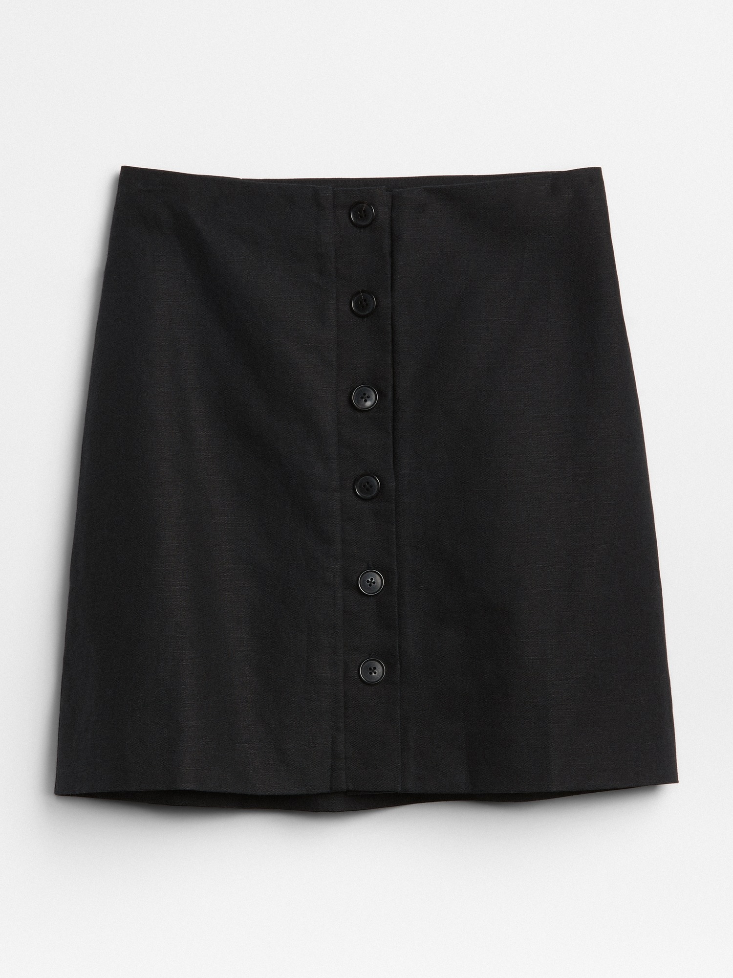 ButtonFront Skirt in LinenCotton Gap