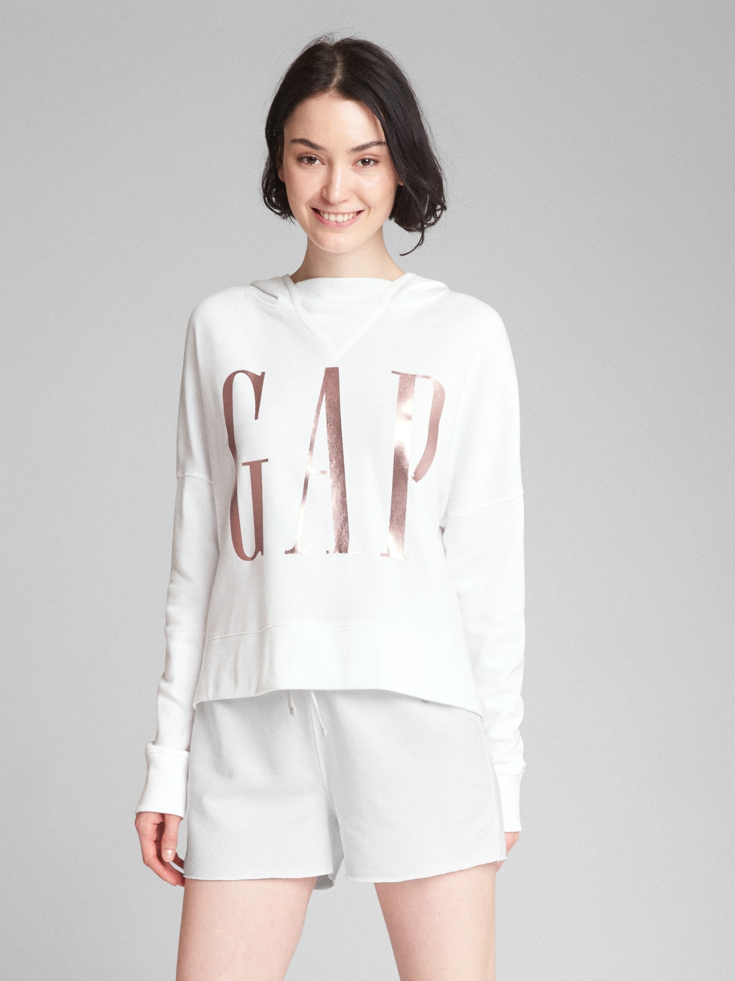 Logo Swing Pullover Hoodie in French Terry Gap