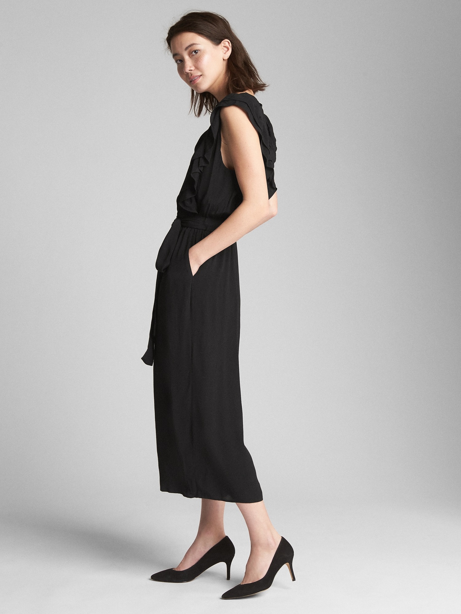 Женские комбинезоны Gap Ruffle Sleeve Jumpsuit — фото 2