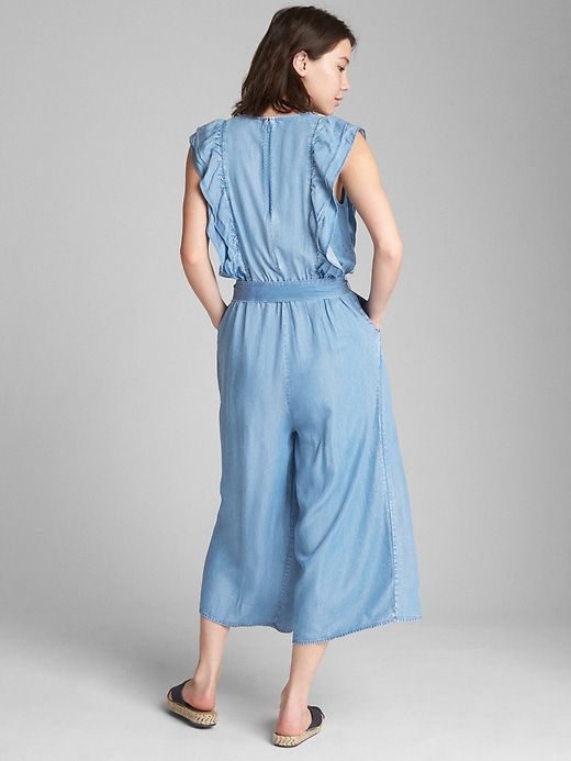 Image number 2 showing, Ruffle Sleeve Jumpsuit in TENCEL&#153
