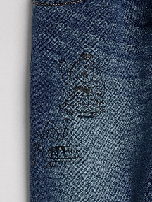 Image number 4 showing, Superdenim Pull-On Graffiti Slim Jeans with Fantastiflex