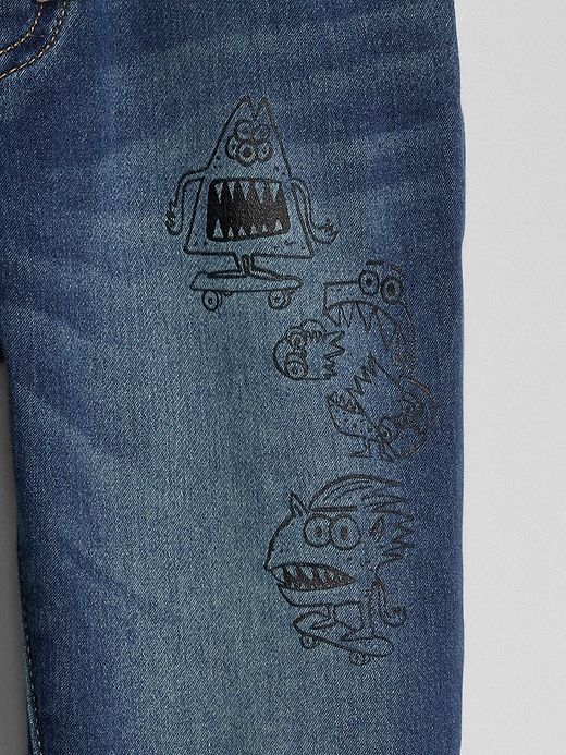 Image number 5 showing, Superdenim Pull-On Graffiti Slim Jeans with Fantastiflex