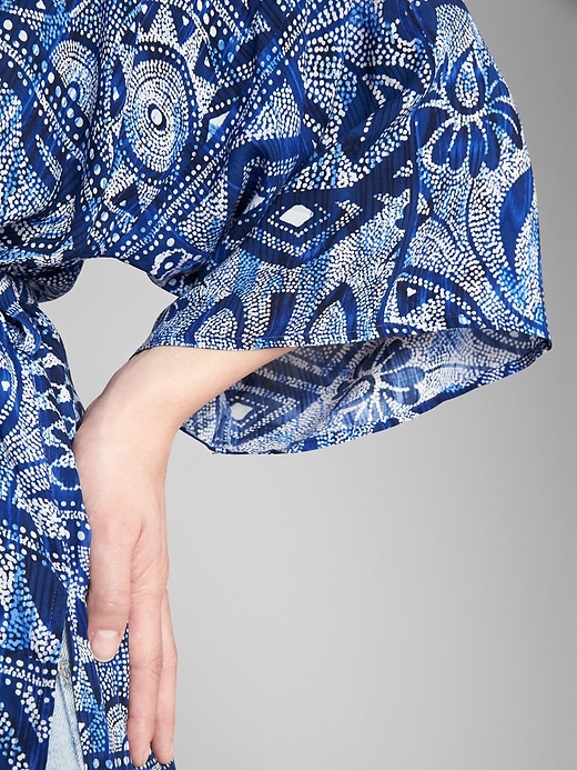 Image number 5 showing, Tie-Dye Print Kimono Duster Jacket