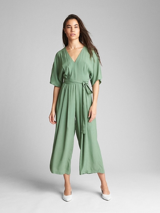 gap green jumpsuit