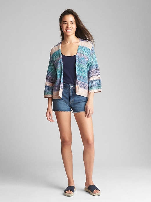 Image number 3 showing, Open-Front Kimono Sleeve Sweater