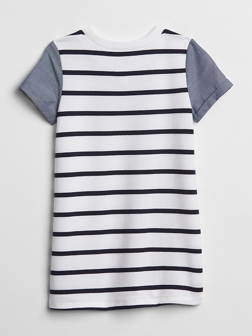 Image number 2 showing, Stripe Chambray T-Shirt Dress