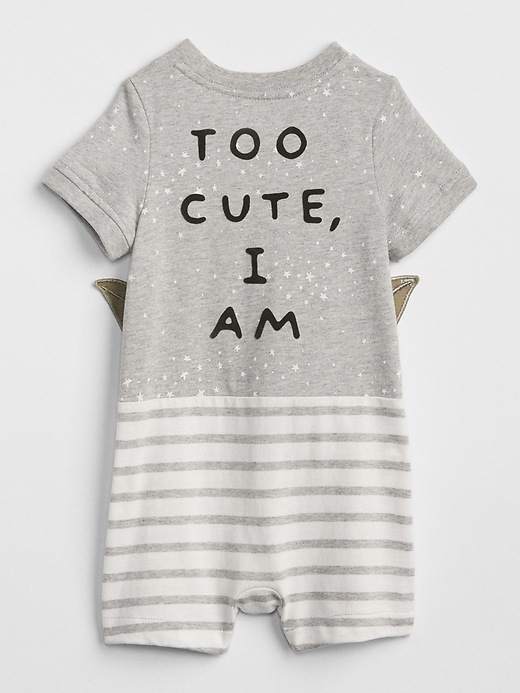 2 of 8 showing, with the color light heather gray of product babyGap &#124 Star Wars™ Shorty One-Piece