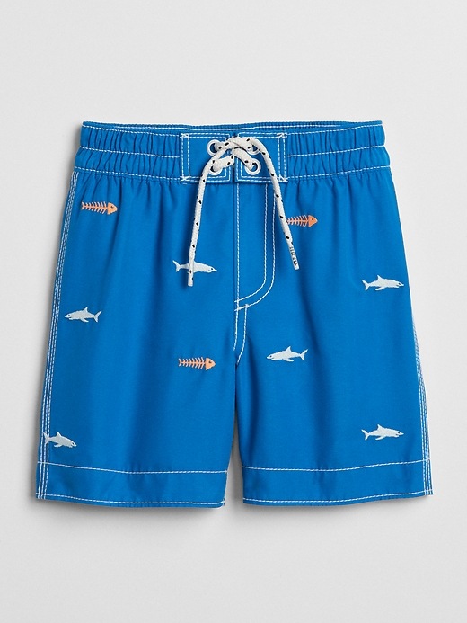 Image number 1 showing, Print Swim Trunks