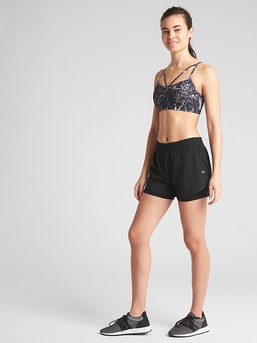Image number 5 showing, GapFit 5" Perforated Double-Layer Shorts