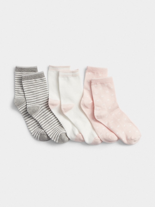 View large product image 1 of 1. Kids Print Crew Socks (3-Pairs)