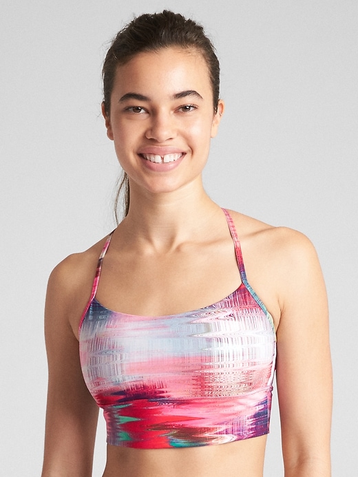 Image number 7 showing, GapFit Low Impact Double T-Strap Sports Bra