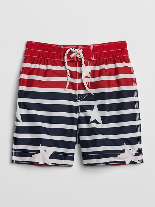 Image number 1 showing, Stars & Stripes Swim Trunks