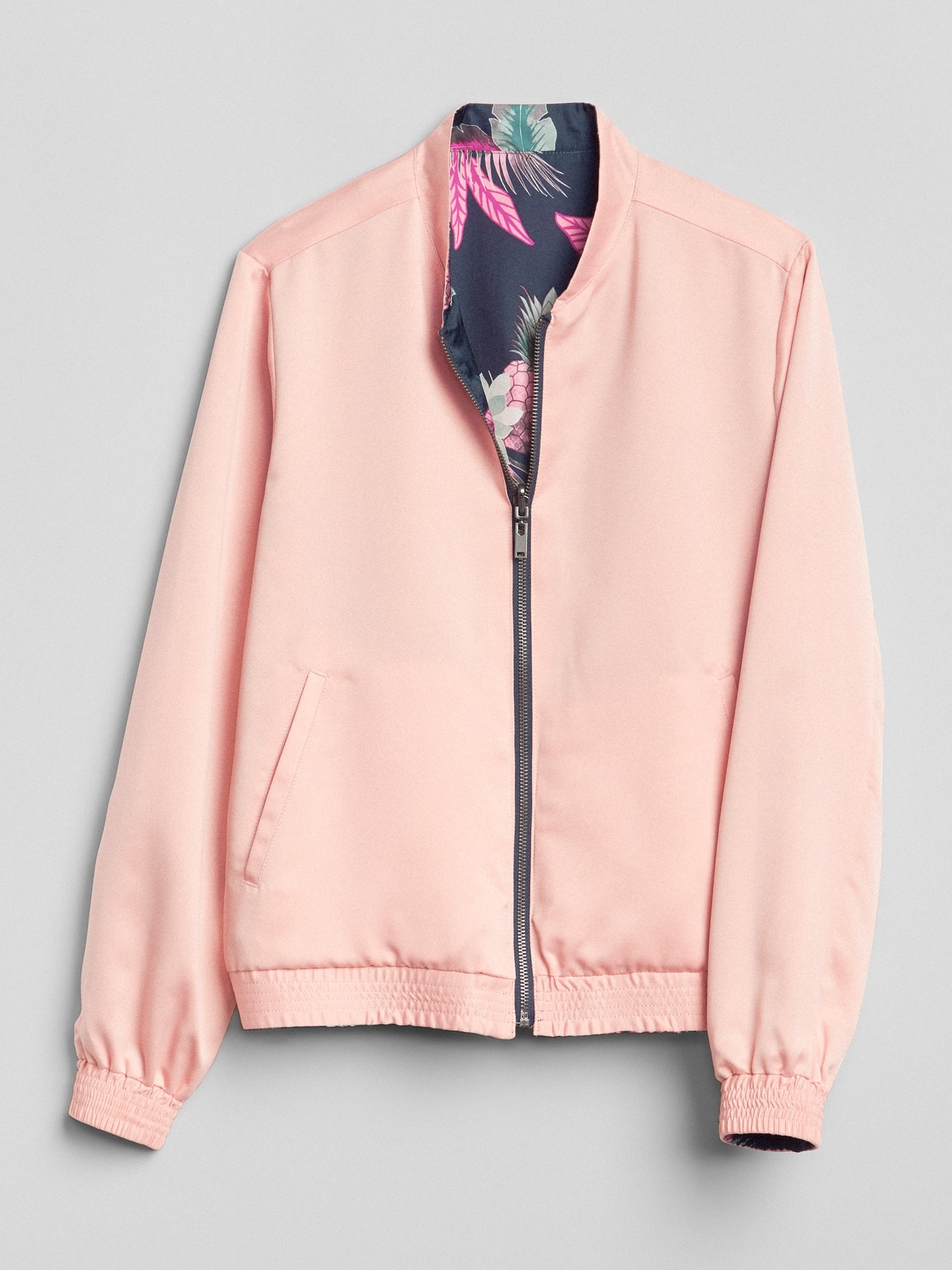 Reversible Floral Print Bomber Jacket Gap