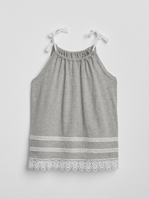View large product image 1 of 1. Eyelet Cinched Tank Top