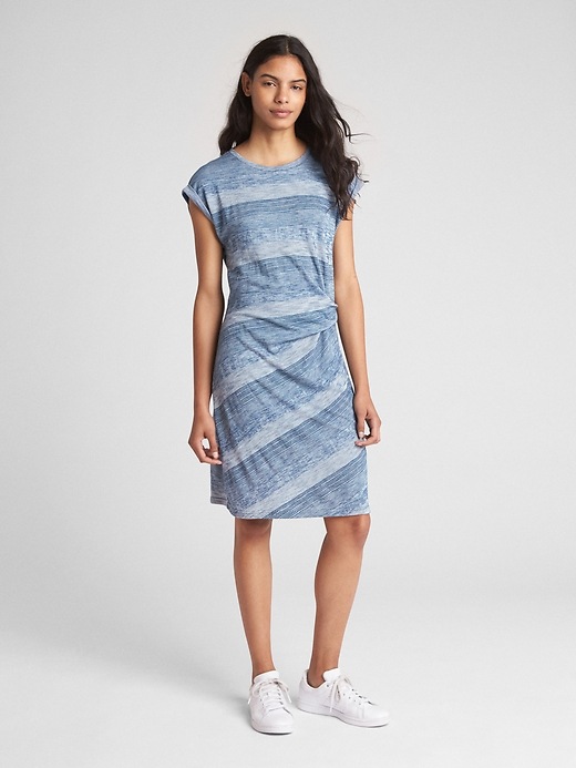 Image number 3 showing, Softspun Stripe Gathered Waist Dress