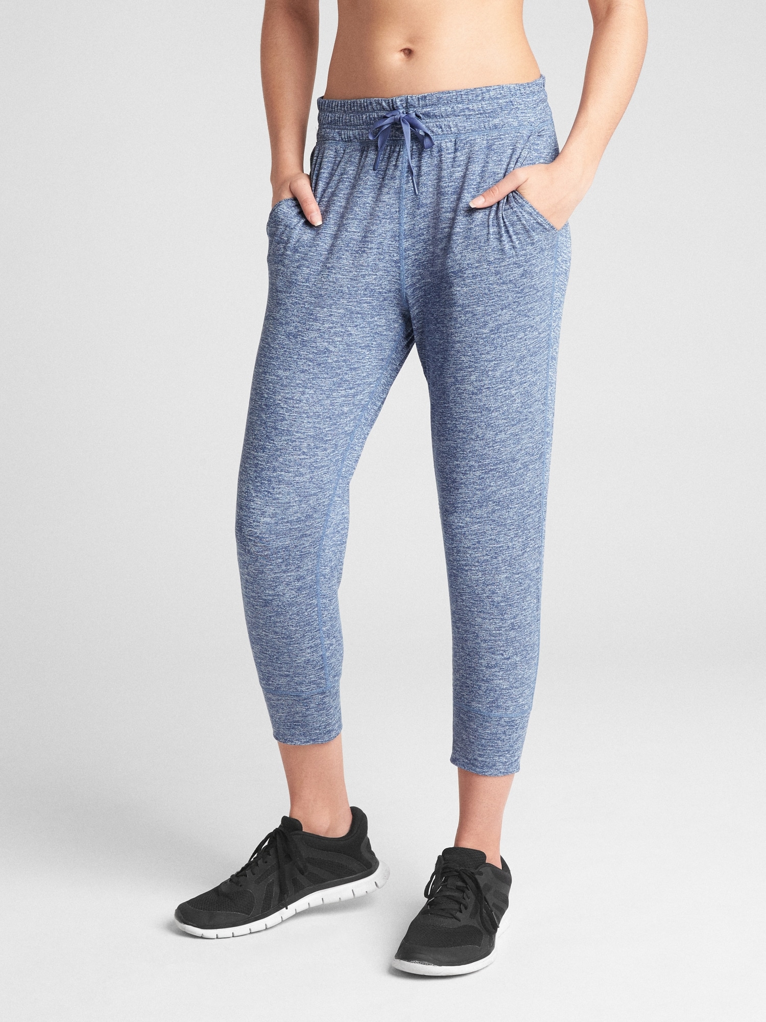 GapFit Crop Joggers in Lightweight Brushed Tech Jersey Gap