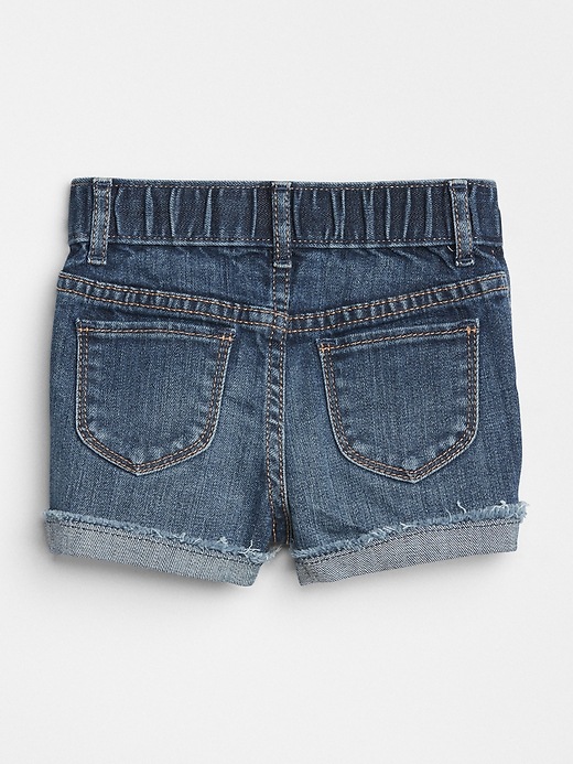 Image number 2 showing, Embroidery Patch Denim Shorts