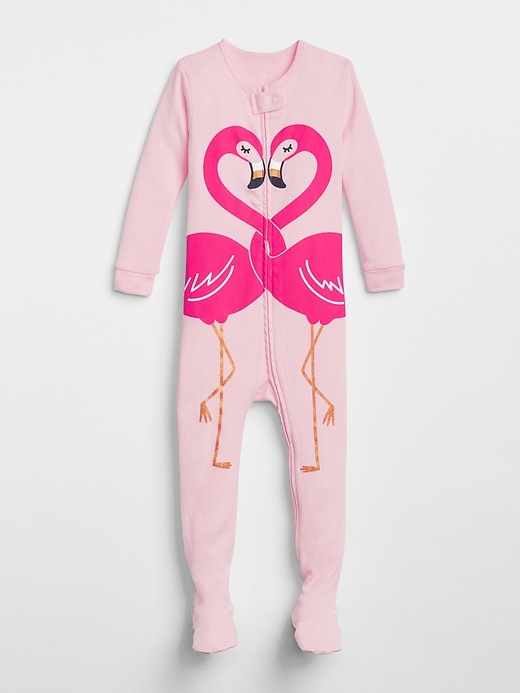 Image number 1 showing, Flamingo Footed One-Piece