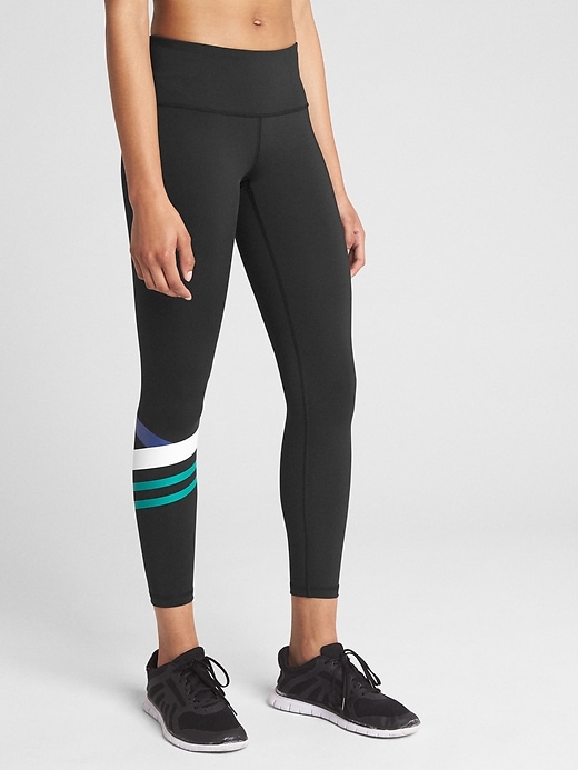 Image number 1 showing, GFast High Rise Blackout Leggings in Colorblock Stripe Print