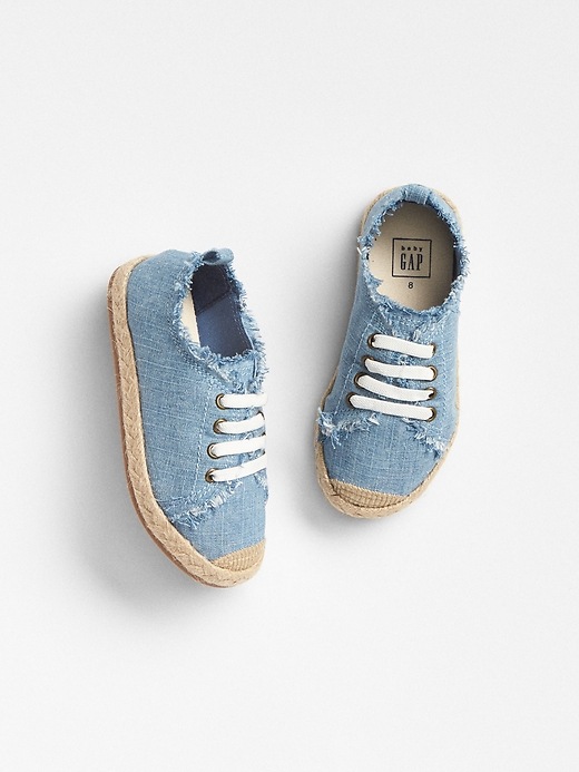 View large product image 1 of 1. Chambray Espadrille Sneakers