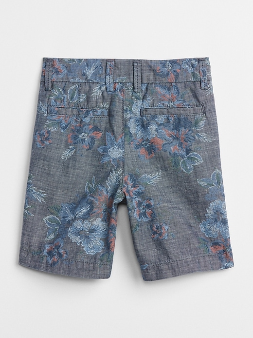 Image number 2 showing, Floral Chambray Shorts