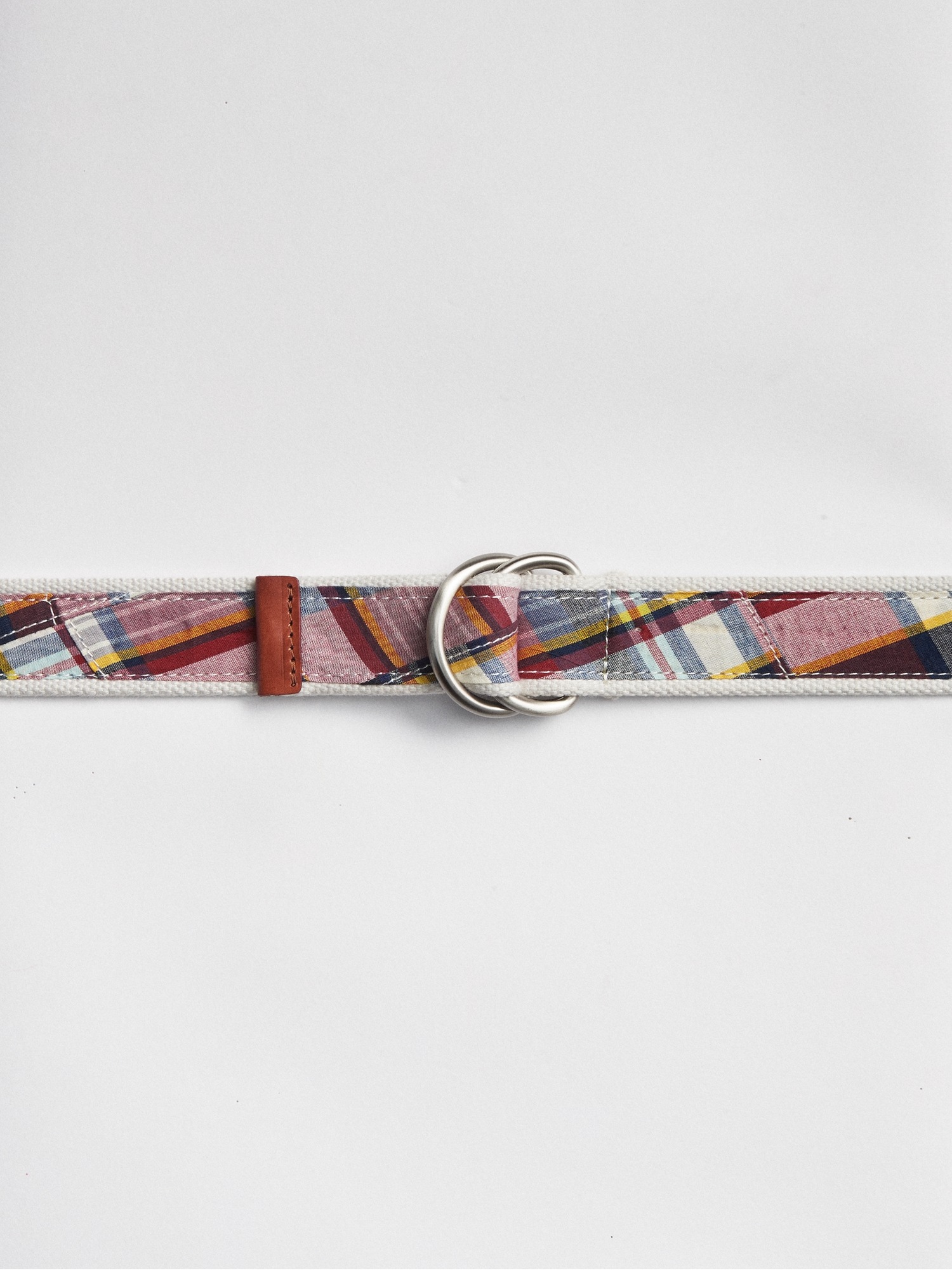Мужской ремень Gap Plaid Webbing Belt, цвет: Тёмный красный — фото 2