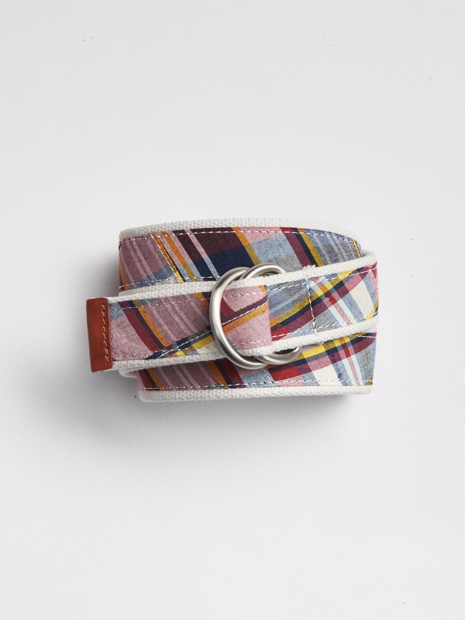 Мужской ремень Gap Plaid Webbing Belt, цвет: Тёмный красный