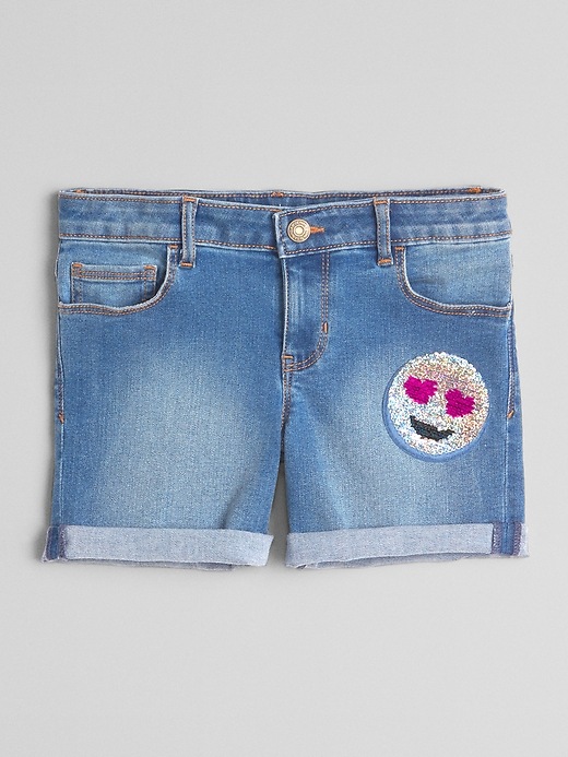 Image number 5 showing, Sequin Patch Midi Shorts