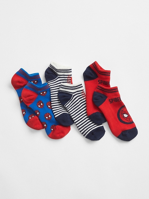 View large product image 1 of 1. GapKids &#124 Marvel&#169 No-Show Socks (3-Pack)