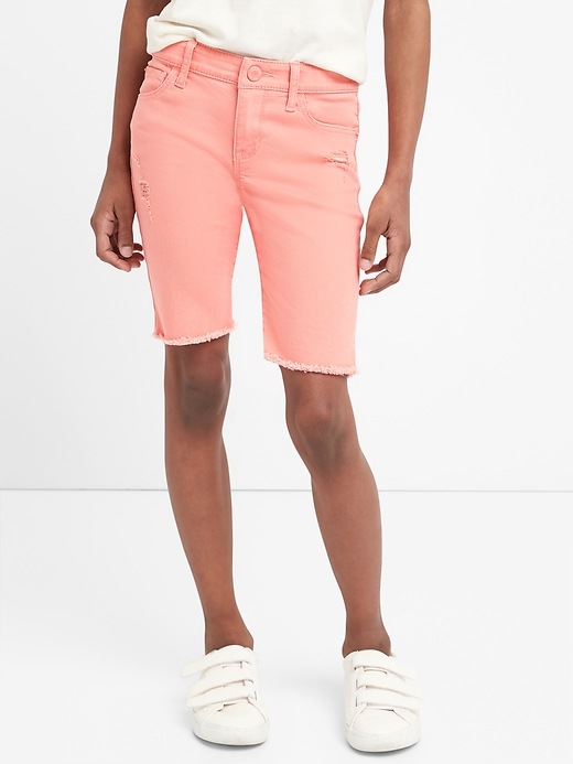 Image number 1 showing, Kids Bermuda Shorts in Color with Stretch