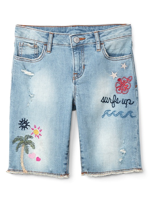 Image number 2 showing, Kids Embroidered Bermuda Shorts