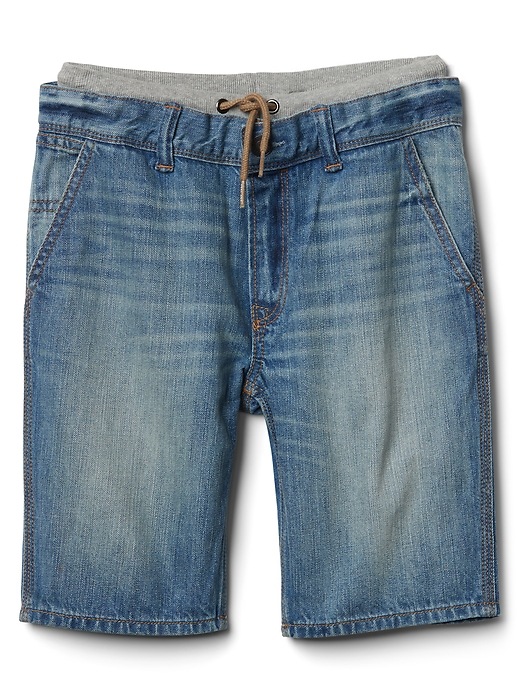 Image number 2 showing, Kids Pull-On Denim Shorts
