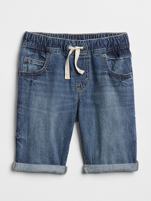 Image number 2 showing, Kids Pull-On Denim Shorts