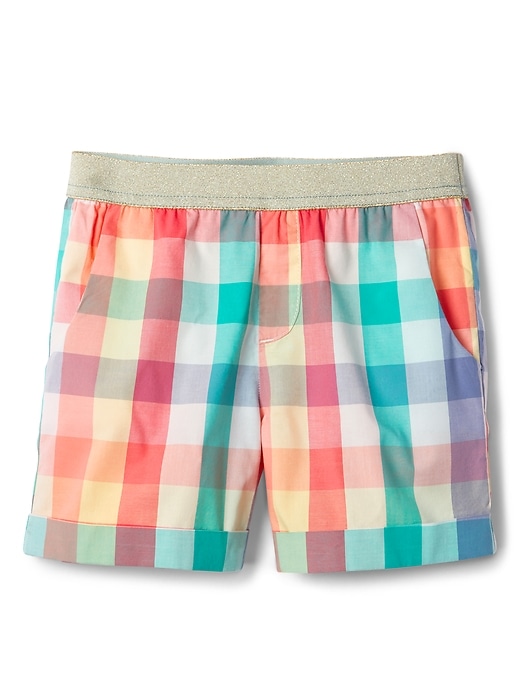Image number 2 showing, Kids Plaid Pull-On Shorts