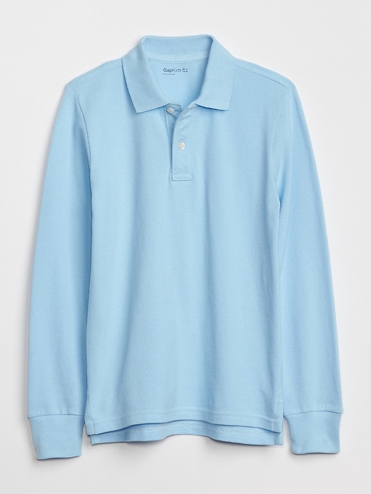 View large product image 1 of 1. Uniform Long Sleeve Polo Shirt