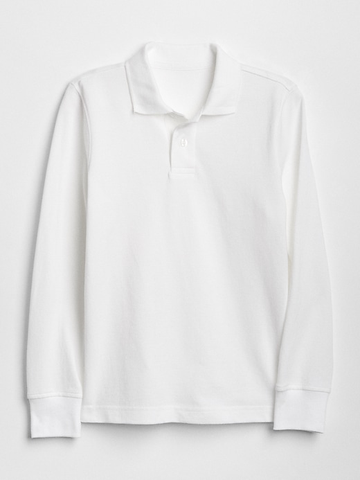 Image number 8 showing, Kids Uniform Long Sleeve Polo Shirt